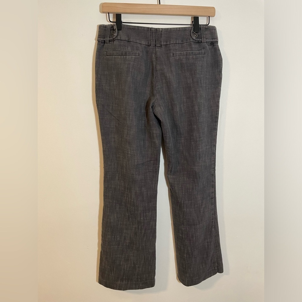 Y2K Speak 2 Me Gray Boot Cut Flare Cotton Blend Pants Size 7 Juniors Low Rise - Picture 8 of 11